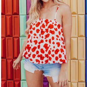 SANDY TIE SHOULDER SHORT SWING TANK TOP - TIGERLILY